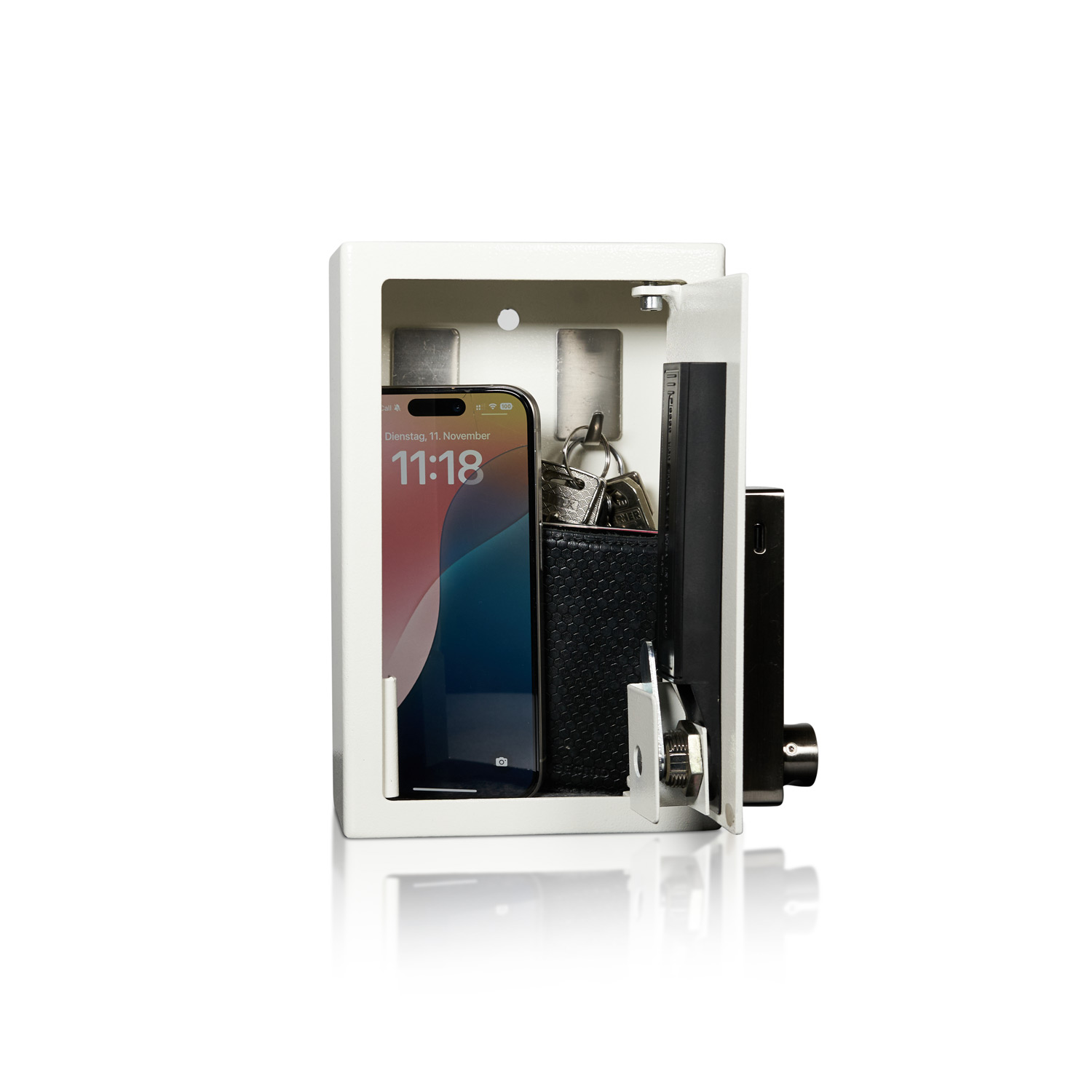 COFFRE-FORT COMPACT POUR OBJETS DE VALEUR | COFFRE TÉLÉPHONE | COFFRE À CLÉS | AVEC SERRURE À CODE PIN